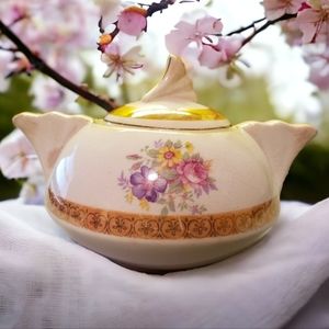1934-1964 Antique French-Saxon China Sugar Bowl